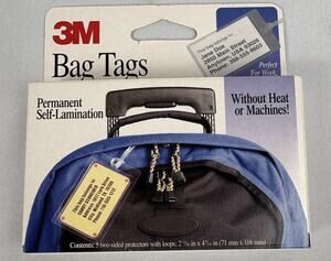 3M Permanent Self-Lamination Plastic Luggage Tag Protectors